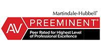 Martindale-Hubbell: AV Preeminent: Peer Rated for Highest Level of Professional Experience